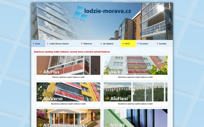 Balkonsystem zasklení lodžií, starý web