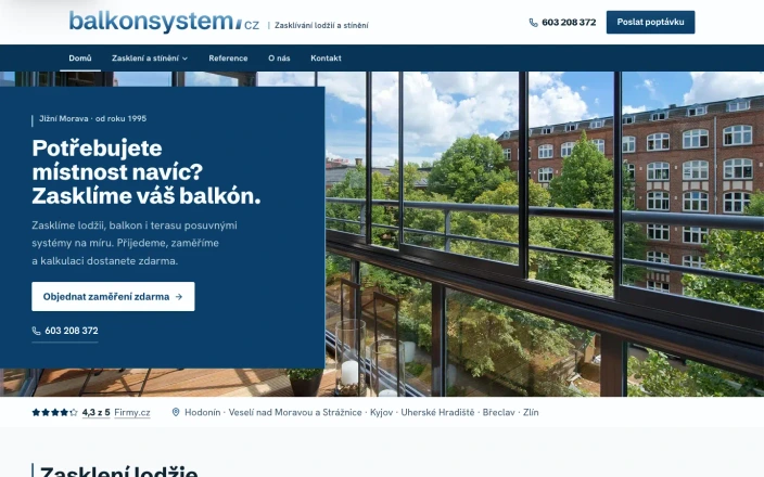 Nový web balkonsystem.cz