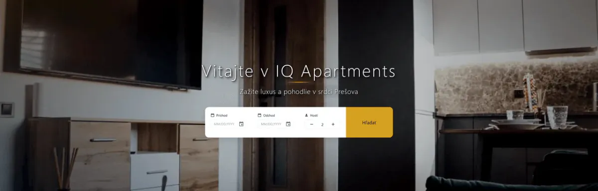 Rezervační systém IQ Apartments s online platbami a kalendářem dostupnosti apartmánů