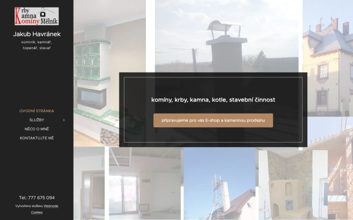 Komíny MK kominictví, starý web