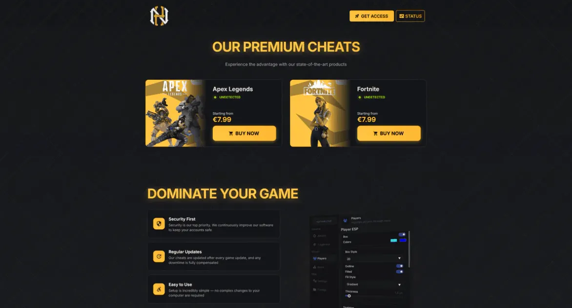 NGRHook SaaS platforma s dashboardem pro správu předplatného, partnerský program a platby