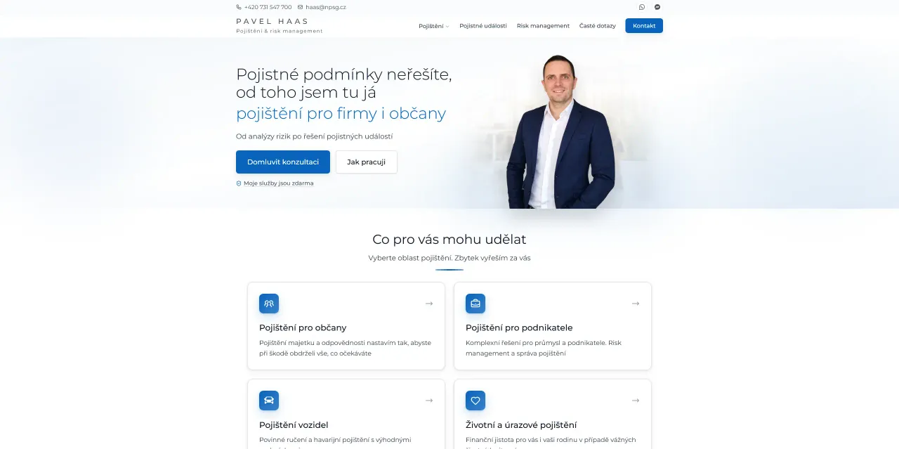 Pojišťovací makléř Pavel Haas