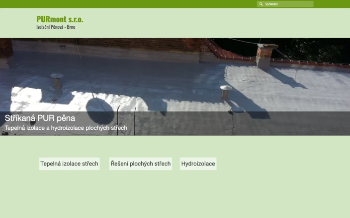 PURmont stříkaná izolace, starý web