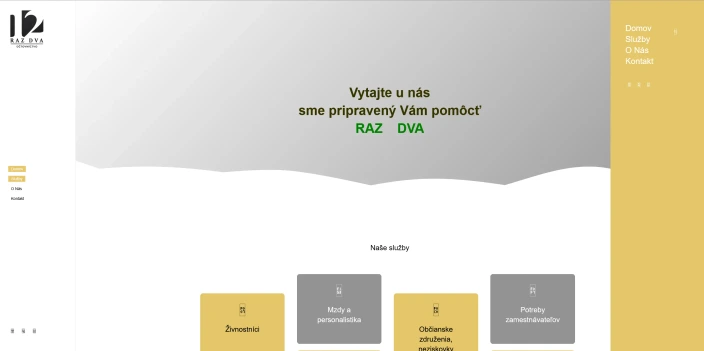 RazDva Účtovnictvo, starý web