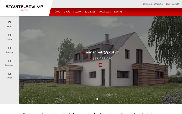 Stavitelství MP, starý web