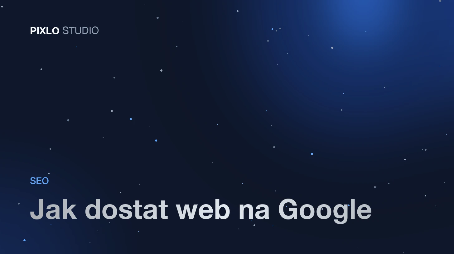 Google Search Console s odeslanou sitemapou a přehledem indexace nového webu na obrazovce notebooku