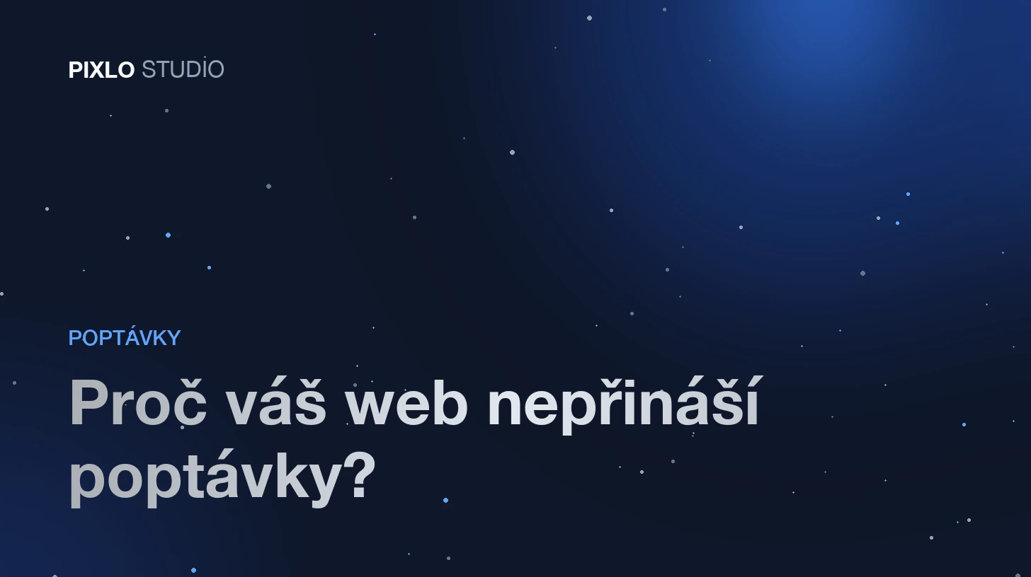 Diagnostika webu, který nepřináší poptávky: graf návštěvnosti bez konverzí, kontaktní formulář a tlačítko výzvy k akci na desktopu i mobilu