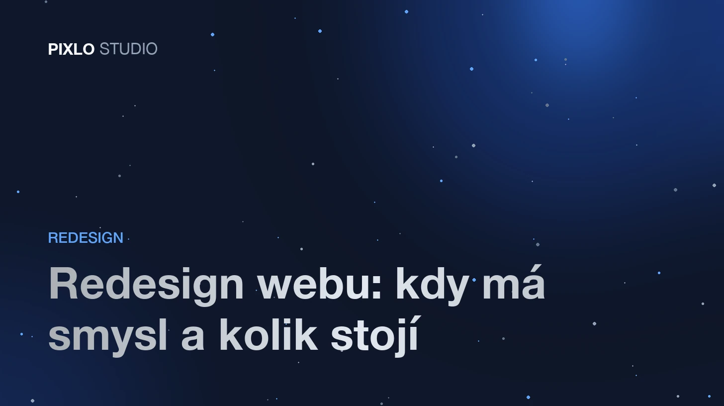 Redesign webu: srovnání zastaralé staré verze webu a moderního nového designu na obrazovce notebooku a mobilu